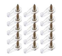 OATIPHO Kit de 120 Clips de Fixation pour Miroirs et Vitrines en Plastique Transparent Clips Ronds pour Verre Trempé avec Vis M4*16 Support Mural pour Portes de Placards et Panneaux de