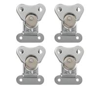 OATIPHO Kit de 4 Petits Loquets à Ressort en Fer pour Boîtes à Outils, Armoires et Flight Cases, Loquet à Bascule Flexible et Solide, Quincaillerie D’armoire pour Fermoir Porte et Serrage
