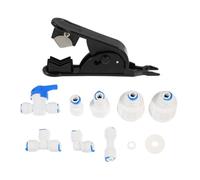 OATIPHO Kit de Raccords Connecteur de Tuyau D'eau Sûr pour Machine à Glaçons et Cafetière en Pom Blanc, Ensemble Pratique 9 Pièces pour Alimentation