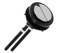 OATIPHO Kit de rechange 2 boutons poussoirs pour toilettes double chasse bouton en plastique ABS noir 48 x 57 mm Compatible réservoirs anciens Convient pour un usage domestique et hôtelier