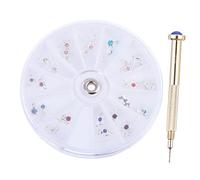 OATIPHO Kit Perceuse à Ongles Charme pour Ongles en Alliage Portable 24 Pièces Présent pour Manucure Facile à Transporter Couleur Aléatoire