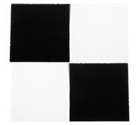 OATIPHO Kit Réparation Talons Hauts 2 Paires Patchs Antidérapants Carrés Noir et Transparent 60Mm X 60Mm X 35Mm Semelles de Protection Silencieuses pour Chaussures Femmes