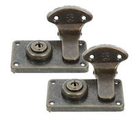 OATIPHO Loquets de Coffre Vintage en Fer Lot de 2 Serrures pour Valises et Boîtes à Bijoux Finition Bois et Verrouillage Sécurisé pour Usage Polyvalent