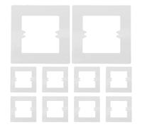 OATIPHO Lot de 10 Caches-Interrupteurs Décoratifs Type 86 en PVC Robuste Plaques Murales de Protection Élargies Blanc Cassé Installation Facile pour Maison Bureau et Hôtel