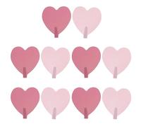 OATIPHO Lot de 10 Crochets Muraux en Acier Inoxydable Forme Cœur sans Perçage Lot 5 Rose Clair 5 Rose Foncé Crochet Suspendre Adhésif pour Salle de Bain Hôtel Maison