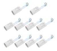 OATIPHO Lot de 10 Douilles E14 pour Lampes (80mm Height) Bougie Supports Plastic Candle Sleeve Covers Alliage de Zinc et Plastique Hauteur Totale 80 MM Adaptées aux Lampes de Bureau Appliques Murale