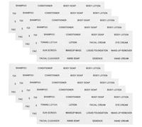 OATIPHO Lot de 10 étiquettes autocollantes transparentes pour conteneurs, bouteilles de shampooing, étiquettes de ferme, conditionneur, étiquettes de distributeur, cosmétiques, accessoires de voyage,