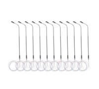 OATIPHO Lot de 10 Lampadaires LED à L'Échelle 1/150 Lampes de Rue Blanches en Acier Inoxydable T35 Accessoires pour Maquettes Ferroviaires Architecture et Projets Scolaires