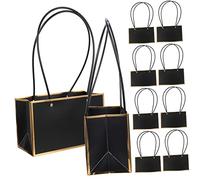 OATIPHO Lot de 10 Paquet Présents en Papier Kraft Poignée Paquet à Fleurs Décoratifs Épais Fournitures de Fleuriste Pratique pour Anniversaires et Événements