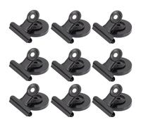 OATIPHO Lot de 10 Pinces Magnétiques en Métal Mat Noir Clips Aimantés pour Réfrigérateur et Tableau Blanc Accessoire Polyvalent pour Photos Notes et Listes de Courses