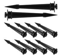 OATIPHO Lot de 10 Piquets en Plastique 210Mm pour Éclairage Extérieur Supports Résistants aux Intempéries pour Lampes Solaires de Jardin Piquets de Remplacement pour Éclairage Paysager