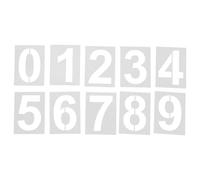 OATIPHO Lot de 10 Pochoirs à Chiffres Réutilisables en Plastique Solide, Grands Chiffres 12,7 Cm, pour Numéros D’adresse Extérieure, Boîte aux Lettres, Trottoir et Marquage de Clôture,