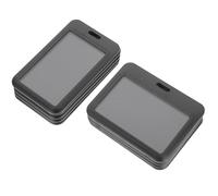OATIPHO Lot de 10 Porte-badges D'identification Abs Rigides Fenêtre Transparente, Pochette Verticale et Horizontale, Format Compact pour Bureau, Protection Sécurisée des Cartes D’identité
