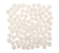 OATIPHO Lot de 100 Perles Étoiles en Plastique Blanc Givré Forme Étoile 5 Branches Perles D’Espacement Décoratives pour Création de Bijoux DIY Adaptées pour Colliers Bracelets et
