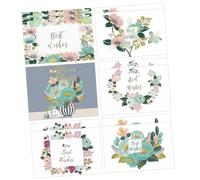 OATIPHO Lot de 12 Cartes de Vœux en Papier Pliables Motif Floral Délicat Format Petit pour Anniversaires et Fêtes Cartes Postales de Meilleurs Vœux
