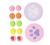 OATIPHO Lot de 14 Capuchons Joystick en Silicone Phosphorescents pour Switch Protections de Pouce Fruitées et Griffes de Chat Accessoires de Rechange pour Manette de Jeu Prise