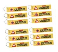 OATIPHO Lot de 18 porte-clés avec pendentif de clé, sac à main, accessoire de clé utile, Jaune x 4 pièces, 13X3X.3cmx4pcs