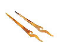 OATIPHO Lot de 2 Baguettes à Cheveux en Corne de Bœuf Épingle à Cheveux Vintage pour Chignon Accessoires Élégants pour Décontractées et Officielles