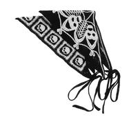 OATIPHO Lot De 2 Bandanas Au Crochet Foulard À Motif Et Toile D'Araignée Pour Femme - Bandana Au Crochet Bandeau Triangulaire Pour Une Fête Gothique