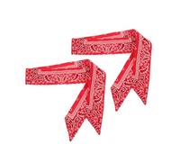 OATIPHO Lot De 2 Bandeaux De Sport Longs Rouges, Élastiques Et Absorbants, Serrage-tête Pirate Unisexes Pour Adultes, Pour Course à Pied, Cyclisme Et Yoga