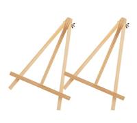 OATIPHO Lot de 2 Chevalets Trépieds en Bois Mini 18x24 Cm pour Garçon et Filles, Supports de Tableau D'art Portables, Chevalets D'exposition Polyvalents pour Peinture et Dessin,