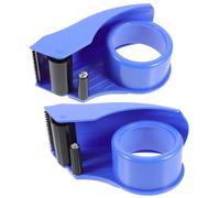 OATIPHO Lot de 2 Coupe-Ruban Manuel en Plastique Transparent Distributeur de Ruban Adhésif d'Emballage Robuste pour Scellage de Colis Outil Léger et Ergonomique pour Couleur Aléatoire