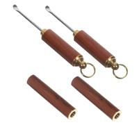 OATIPHO Lot de 2 Cuillères à Cérumen en Métal Antirouille, Design Ergonomique, Petite Taille Portable, Outils Pratiques pour Nettoyage des Oreilles à Domicile, Adaptées aux Adultes et Usage Quotidien