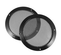 OATIPHO Lot de 2 Filets de Protection pour Haut-Parleurs 15 CM Noirs en Métal Grille Décorative Anti-Collision pour Caisson de Basse et Système Audio Voiture
