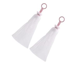 OATIPHO Lot de 2 Filets Moussants en Pp Blanc Texture Confortable et Possibilité Suspendre, Accessoire Bain Nettoyage du Visage