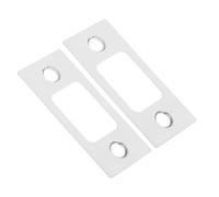 OATIPHO Lot de 2 Gâches en Acier Inoxydable pour Verrou de Sécurité Plaque Arrière Blanche D’Angle Droit Guide pour Pêne Dormant Compatible Portes en Bois Quincaillerie Robuste pour