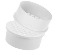 OATIPHO Lot de 2 Grilles de Siphon de Sol en PVC 110 MM Bonde Encastrable Verticale pour Balcon et Jardin Filtre de Siphon Solide et Compact Couvercle de Crépine Extérieur pour