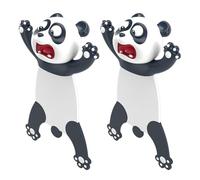OATIPHO Lot de 2 Marque-Pages 3D Panda en PVC Léger, Design Stéréo Original D’Animal, Accessoire de Lecture Pratique pour Élèves et Enseignants, pour École et Bibliothèque