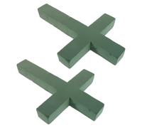 OATIPHO Lot de 2 Mousses en Croix Absorbantes et Non Friables, Blocs de Mousse Découpables pour Compositions Funéraires, pour Cimetières et Arrangements Commémoratifs