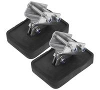 OATIPHO Lot de 2 Patins en Caoutchouc Antidérapants pour Pieds D’Échelle Extensible Housses Réglables en Aluminium Vis Protège-Pieds Renforcés Noirs Accessoires pour Échelles