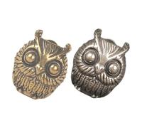 OATIPHO Lot de 2 Perles d'Espacement Hibou en Laiton Vintage Pendentifs Miniatures pour Création de Bijoux Colliers et Bracelets DIY Accessoires Légers pour Loisirs Créatifs et