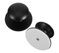 OATIPHO Lot de 2 Poignées Adhésives pour Tiroir en Acier Inoxydable Noir Mat, sans Perçage, Poignée à Ventouse pour Salle de Bain, la Cuisine et Réfrigérateur, Fixation Rapide sur