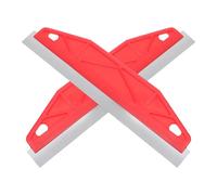 OATIPHO Lot de 2 Protège-bords en Acier Inoxydable Rouge, Outil de Finition pour Murs, Guide de Découpe Précis sans Ruban Adhésif, Protection Polyvalente pour Peinture et Papier Peint,