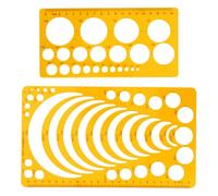 OATIPHO Lot de 2 Règles Géométriques Transparentes en Plastique Gabarits de Conception Multifonctions Outils de Mesure Précis pour Dessin Technique et Artistique Format 4356 4361