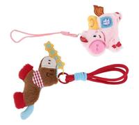 OATIPHO Lot de 2 Set de Charms Téléphone en Peluche Cheval Zodiaque Chinois, Breloque Mignonne Cordon Léger, Accessoire Décoratif Polyvalent pour Coque Portable, Bureau, Voyage et École