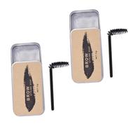 OATIPHO Lot De 2 Sets De Savons Coiffants Pour Sourcils Incolores, Kit De Maquillage Sourcils Longue Tenue, Brosse Spirale 90°, Coiffage Naturel, Usage Quotidien