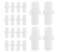 OATIPHO Lot de 20 Connecteurs de Manche de Brosse Wc à Embout Fileté 16 MM en Plastique PP Blanc Adaptateurs à Verrouillage Automatique pour Remplacement D’Accessoire de Tête de Brosse