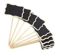 OATIPHO Lot de 20 Mini Tableaux Noirs en Bois Compacts et Multifonctionnels pour Étiquettes Buffet, pour Bureau et Foires Artisanales