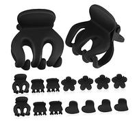 OATIPHO Lot de 24 Petites Pinces à Griffes Motif Fleurs et Cœurs, Mini Pinces à Cheveux pour Filles et Femmes, Forte Adhérence, Adaptées Cheveux Épais, Accessoires Coiffure Quotidiens