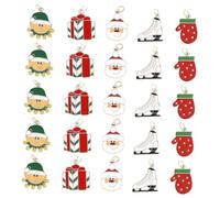 OATIPHO Lot de 25 Pendentifs de Noël en Alliage pour Boucles D’Oreilles Accessoires DIY Festive Elfes Pères Noël Moufles Chaussures de Ski et Coffrets Légers et Décoratifs pour