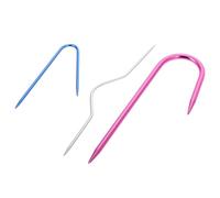 OATIPHO Lot de 3 aiguilles de torsion en forme de U, accessoires à tricoter, aluminium résistant, pour débutants et experts, couleur argentée, pour travaux de tricot et câble, utilisation manuelle et