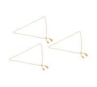 OATIPHO Lot de 3 Colliers Pendentifs Casque Audio en Alliage de Titane, Couleur Or, Chaîne Simple pour Couple, Bijoux Universels Légers Adaptés Port Quotidien et Tenues de Soirée