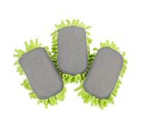 OATIPHO Lot de 3 Effaceurs pour Tableau Blanc et Noir en Éponge Chenille Verte Nettoyant Pratique Scolaire pour Craie et Stylos Adapté aux Surfaces Effaçables à Sec
