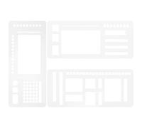 OATIPHO Lot de 3 Pochoirs en Plastique Réutilisables pour Agenda et Carnet - Modèles à Points et Cases à Cocher - Stencil pour Scrapbooking Peinture et Organisation Quotidienne - Format