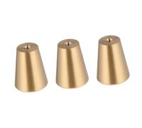 OATIPHO Lot de 3 Poignées de Porte en Bois Massif et Laiton Pur Grand Modèle 20X25X13 MM Poignées de Commode et Tiroir pour Armoires Placards et Penderies Adaptées Décoration Moderne