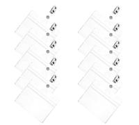 OATIPHO Lot de 30 Porte-Cartes d'Identité Horizontaux Étanches en PVC Double Perforation Pochettes Transparentes pour Badges Protège-Badges Plastiques Résistants pour Usage